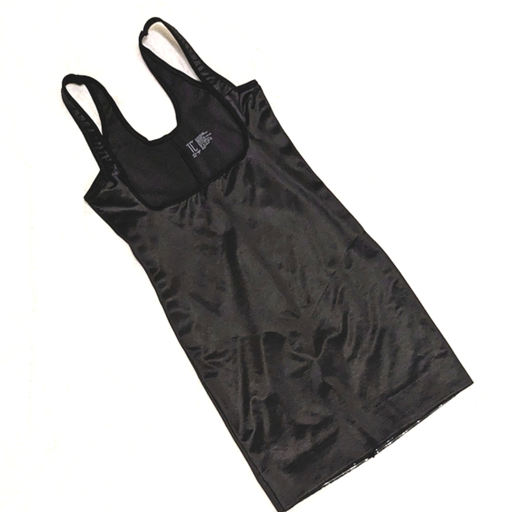 TC Dress Shapewear Slip Firm Control Black Stay-put Silicone Edge Lining Sz Sm - Picture 10 of 11